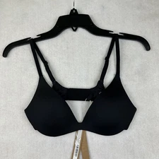 Skims Wireless Form Push-Up Plunge Bra Onyx New Size 32A