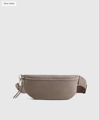 NWT QUINCE ITALIAN PEBBLED LEATHER SLING BAG FANNY PACK MINK MSRP $74
