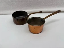 Vtg Kitchen Copper Measuring Cups with Handles Made in Italy, Primitive