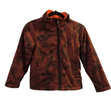 Swiss Tech Boys Fleece Lined Jacket Medium Size 8 Dot Camo Black Hunter Orange