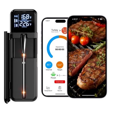 Wiresless BBQ Thermometer Meat Cooking Outdoor Dual Probes Bluetooth WiFi Combo