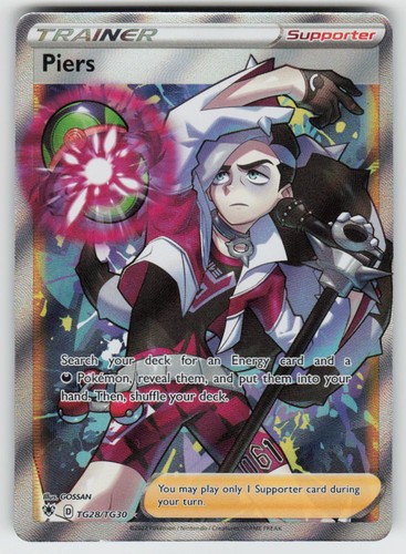 Piers TG28/TG30 Ultra Rare Astral Radiance Trainer Gallery Pokemon Holo NM