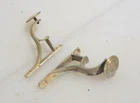 Vintage Brass Curtain Pole Holders Brackets Old Hangers Hooks Antique 3"D