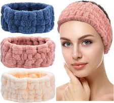 3 Pieces Spa Headband for Women Facial Makeup Headband Soft Terry
