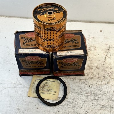 Lot 2 New Vintage Car Wizard De Sludge er Oil Filter Cartridge RR5812 Fram C-104