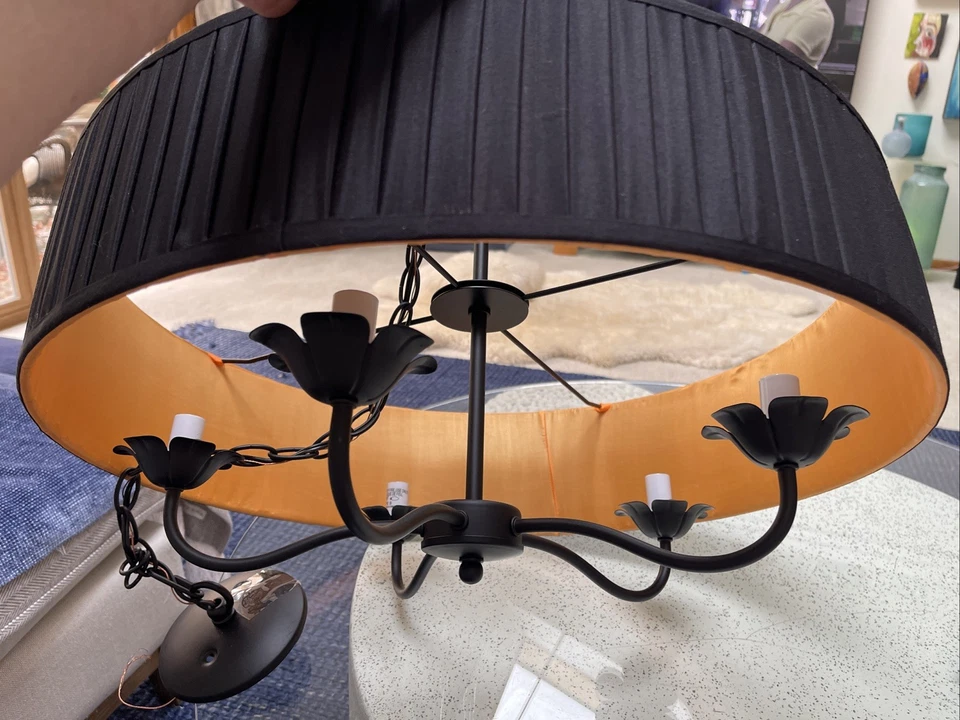 Люстра подвесная Livex Harrington Black Collection Lighting 41865-04 5 ламп - Изображение 3 из 4