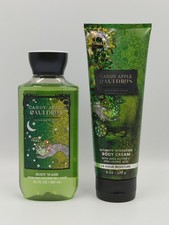 Bath  Body Works Candy Apple Cauldron Body Wash 10 oz And Body Cream 8 oz