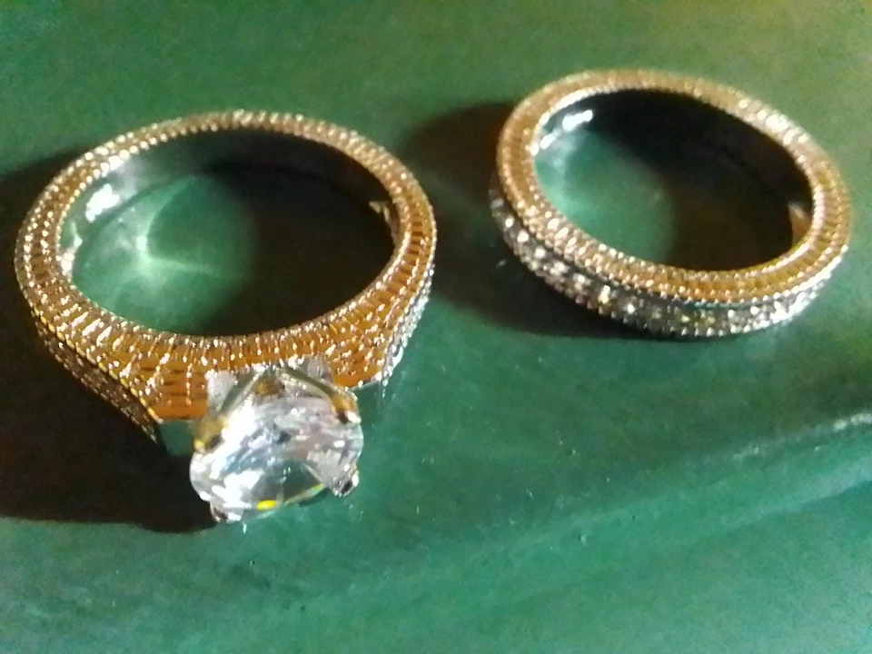 Ring. mit. Vorsteckring. Gr. 59. Zirkonia. Stein. Klar. 925er Silber. - Bild 2 von 4