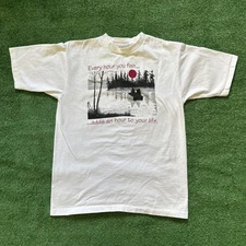 Vintage Fishing Shirt Men’s Medium Nature Outdoor Boat All Sport Tag Made In USA