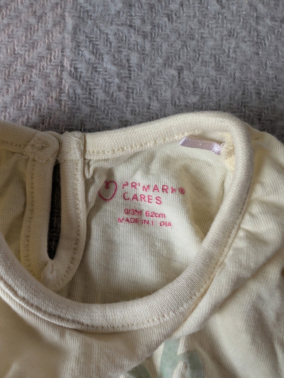 Light Yellow Girls Floral Summer Top Age 0-3 Months Perfect For Summer Months image 3