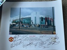 M16 ORA Old Trafford Sighed Ronaldo Ferguson Scholes Giggs VDS Vidic Rooney COA