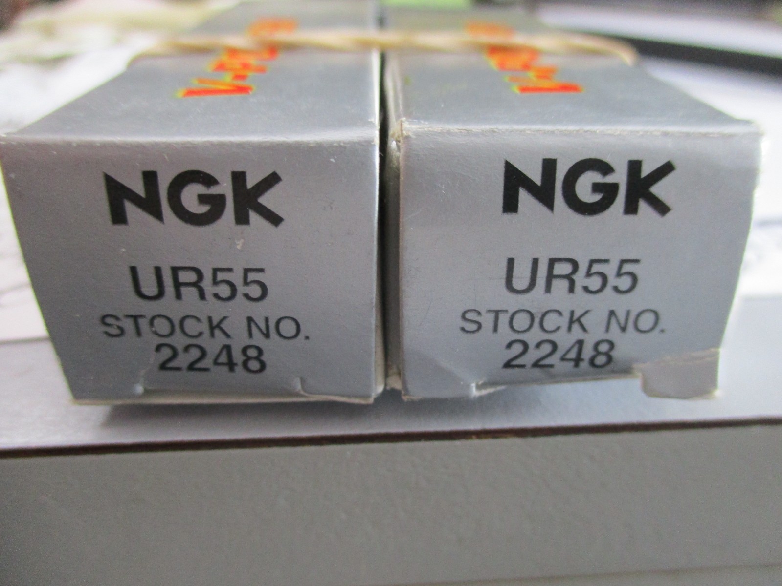 2-NEW- NGK- 2248- UR55 -V-Power Spark Plugs NOS