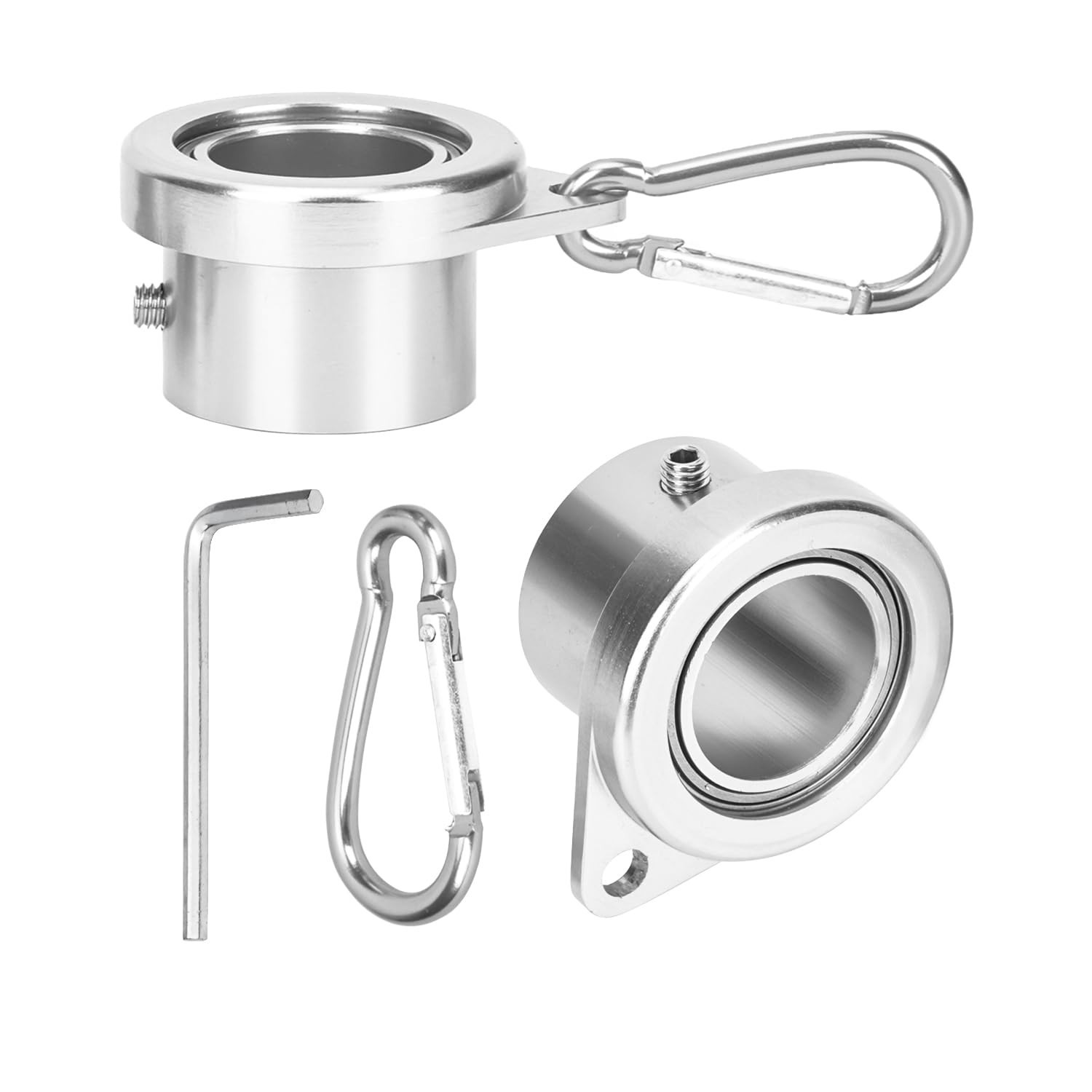 Aluminum Flag Pole Rings, Tangle Free Flagpole Rings with Bearing Design, 360...