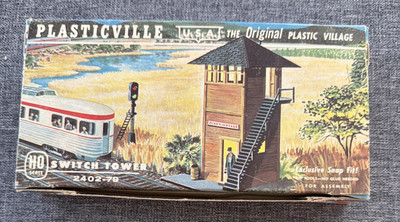 Plasticville HO scale switch tower 2402-79 Bachmann Bros.Railroad snap fit build