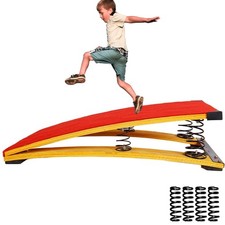 4 Springs Gymnastics Springboard for Kids Vaulting Training Fitness Playing, Por