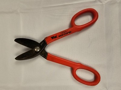 Wiss A-11 Drop Forged Tin Snips Metal Shears 10 in, Made in USA, Cushion Grip.