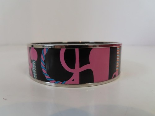 NWOB HERMES Black/Multicolor Panoplie Equestrian Graffiti Bangle Bracelet 70 - Picture 6 of 8