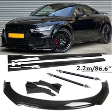For Audi TTS Quattro Front Bumper Lip Body Kit Spoiler Side Skirt Rear Lip