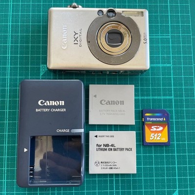 Canon IXY DIGITAL 55 Silver Compact Digital Camera Tested Working