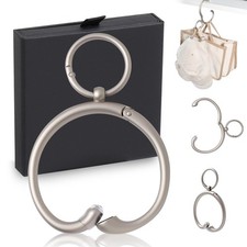 2in1 AntiSlip Purse Hook For Table Heavy Duty Bag Hanger Silver Gift Box