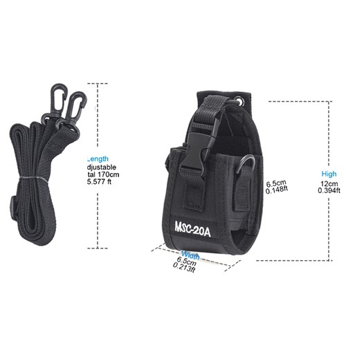 MSC-20A Nylon Storage Pouch Carry Bag for Baofeng UV-5R UV-82 BF888S UV-9R Radio - Afbeelding 10 van 12
