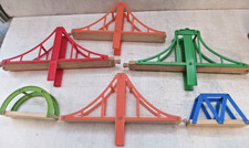 Wooden Train Bridges Toy Lot Bundle