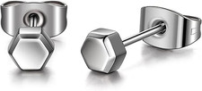 Pure Titanium Earrings Studs Nickel-Free Hypoallergenic Earrings for Sensitive E