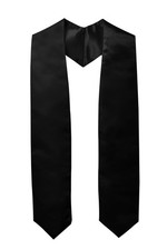 Unisex Kindergarten Plain Graduation Stole Black