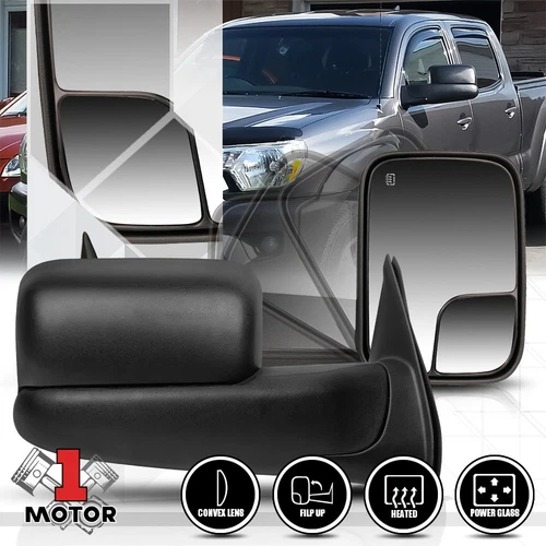 [Pair] Power+Heated Flip Up Foldable Towing Side Mirror for 05-15 Toyota Tacoma