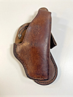 Tex Shoemaker 5PL Black Basket Leather Paddle Holster For Colt Python 2.5''
