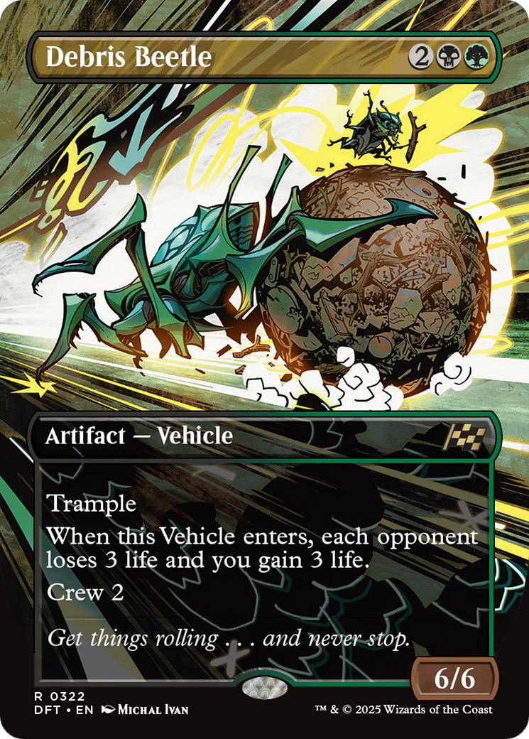 MTG Debris Beetle (Borderless) [Aetherdrift] Near Mint Magic