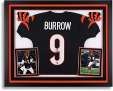 Joe Burrow Cincinnati Bengals Framed Deluxe Autographed Nike Black Elite Jersey