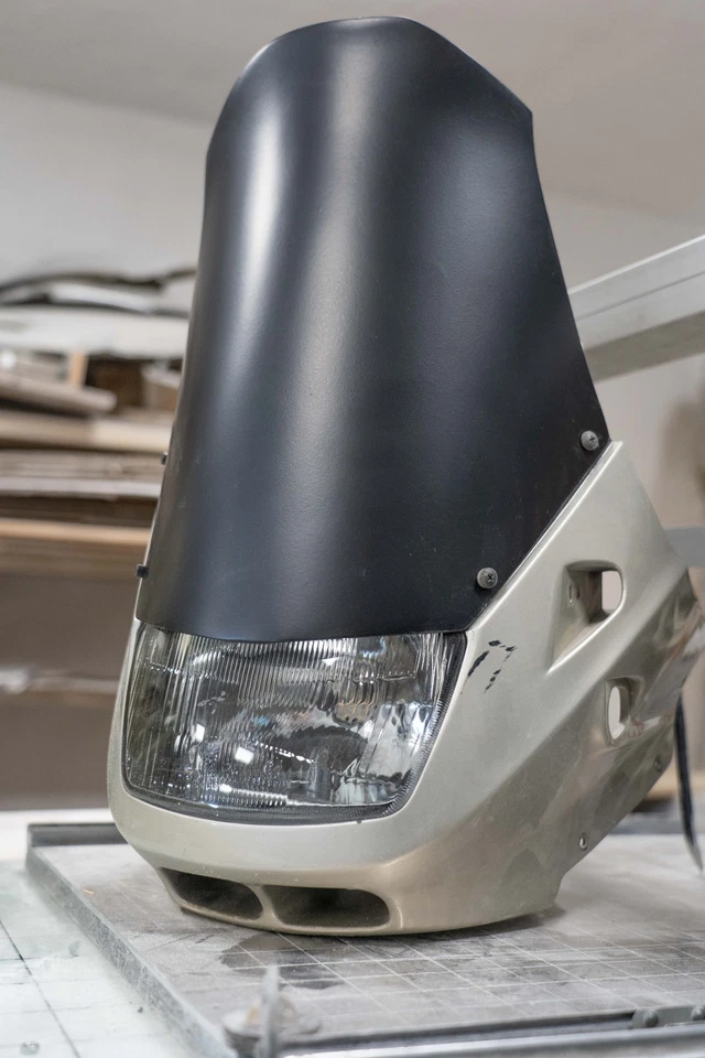 Cupolino KLE 500 1994 2004 rally con supporto gps  kle 500 windscreen with gps  - Immagine 4 di 4