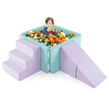 3-in-1 Foam Climbing Blocks for Toddlers w/ Ball Pit for Climbing Crawling
