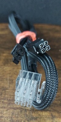 Sleeved CPU Power Adapter Cable 9-Pin to Dual 4-Pin