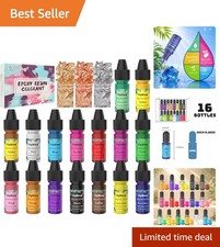 Epoxy Resin Pigment - 16 Colors Translucent Resin Colorant, Highly Concentrat...