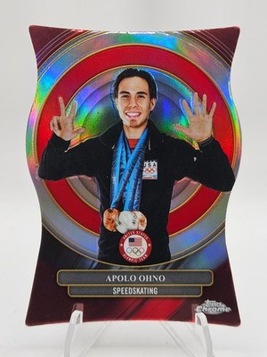 Apolo Ohno 2026 Topps Chrome U.S. Winter Olympics Chasing Rings SSP #CR-16