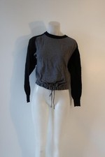 Womens Minnie Rose Gray, Black Sweater XS