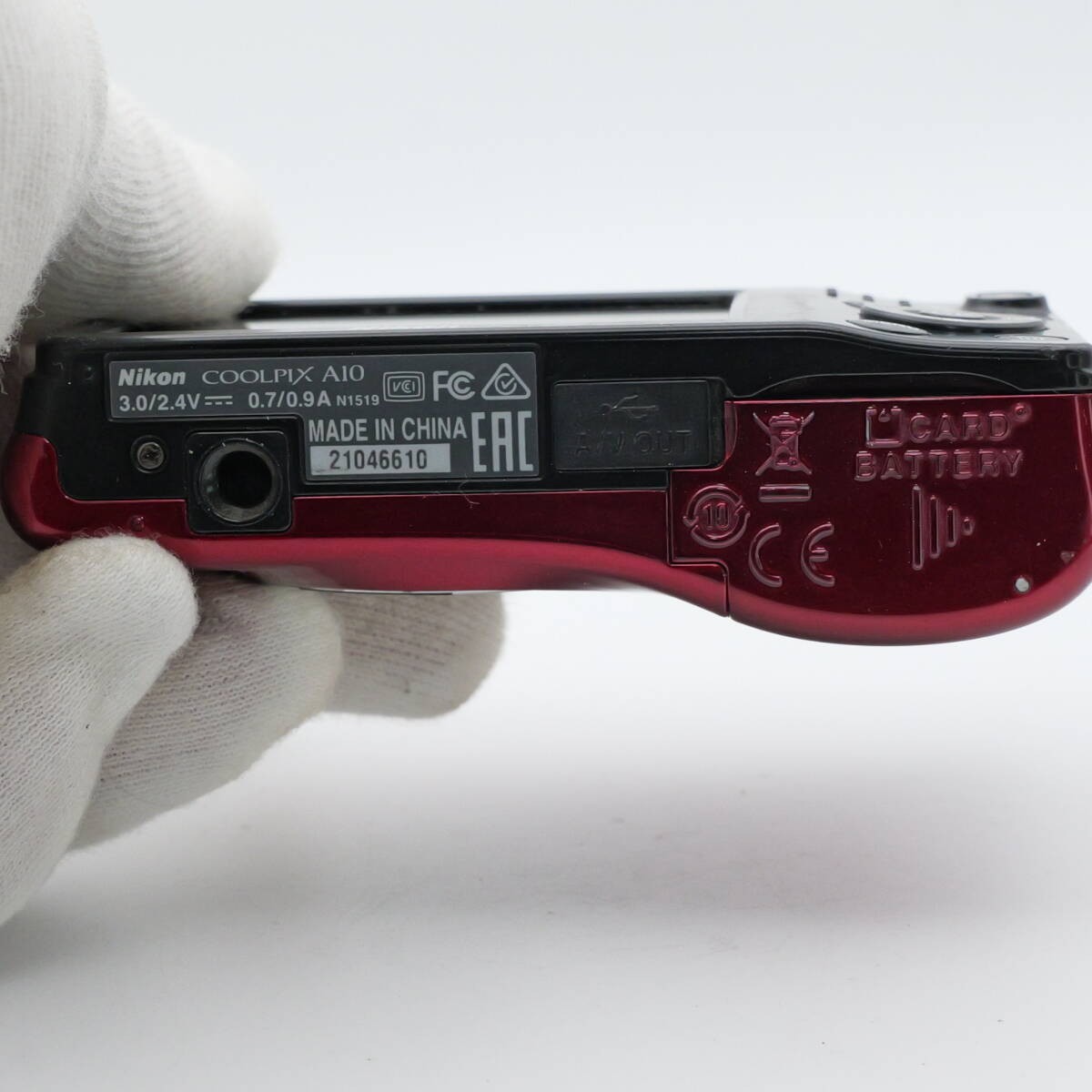 Nikon COOLPIX A10 Red 16.1MP Digital Camera AA Battery Tested Exc+