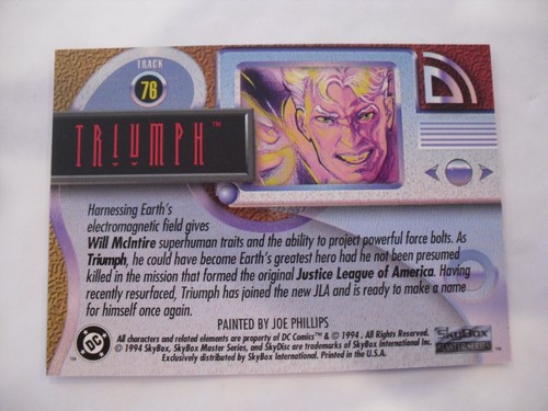 1994 SkyBox Master Series DC Comics TRIUMPH #76 - Picture 2 of 2