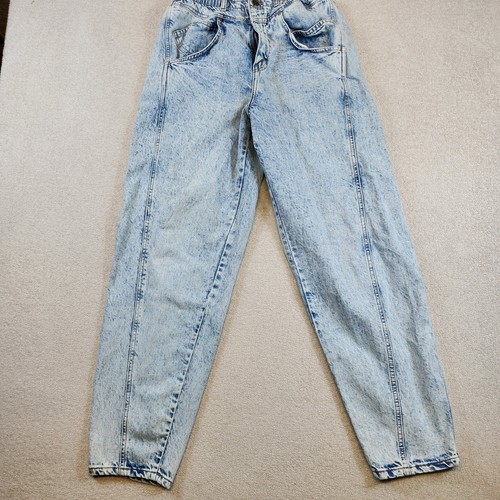 Vintage Levi's Silver Tab Paper Bag Taille Damen Größe 11/12 Acid Wash 80er Baggy - Bild 1 von 10