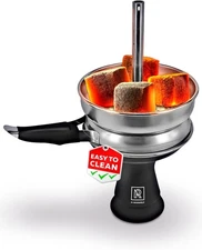 M. ROSENFELD Black Silicone Hookah Bowl Set 1 Hole With Kamin 