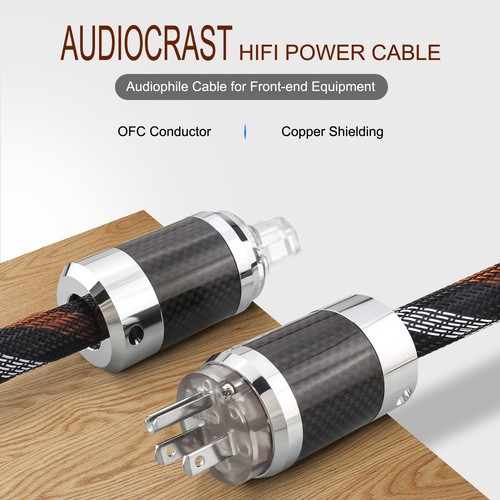 Audiocrast HiFi Power Cord, 6.6FT/2M, 125V 15A, High-End Amplifier Power Cabl... - Picture 2 of 8