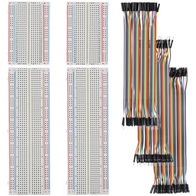 Breadboard and Jumper Wires Kit Include 830 Tie Points Breadboard 400 Tie Poi...