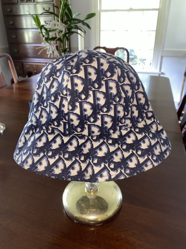 VINTAGE SELTENER CHRISTIAN DIOR BLAUER BUCKET-HUT WASSERABWEISEND ONE SIZE - Bild 2 von 8