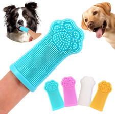 Dog Finger Toothbrush, 4-Pack Finger Toothbrush for Dogs, Upgraded Pet Tooth ...