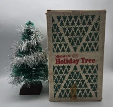 Vintage Fuller Brush Bottle Trees Christmas Tree Green With Box