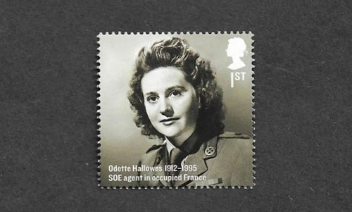 ODETTE HALLOWES MNH WORLD WAR II SECRET AGENT MILITARY ROYAL MAIL IST CLASS