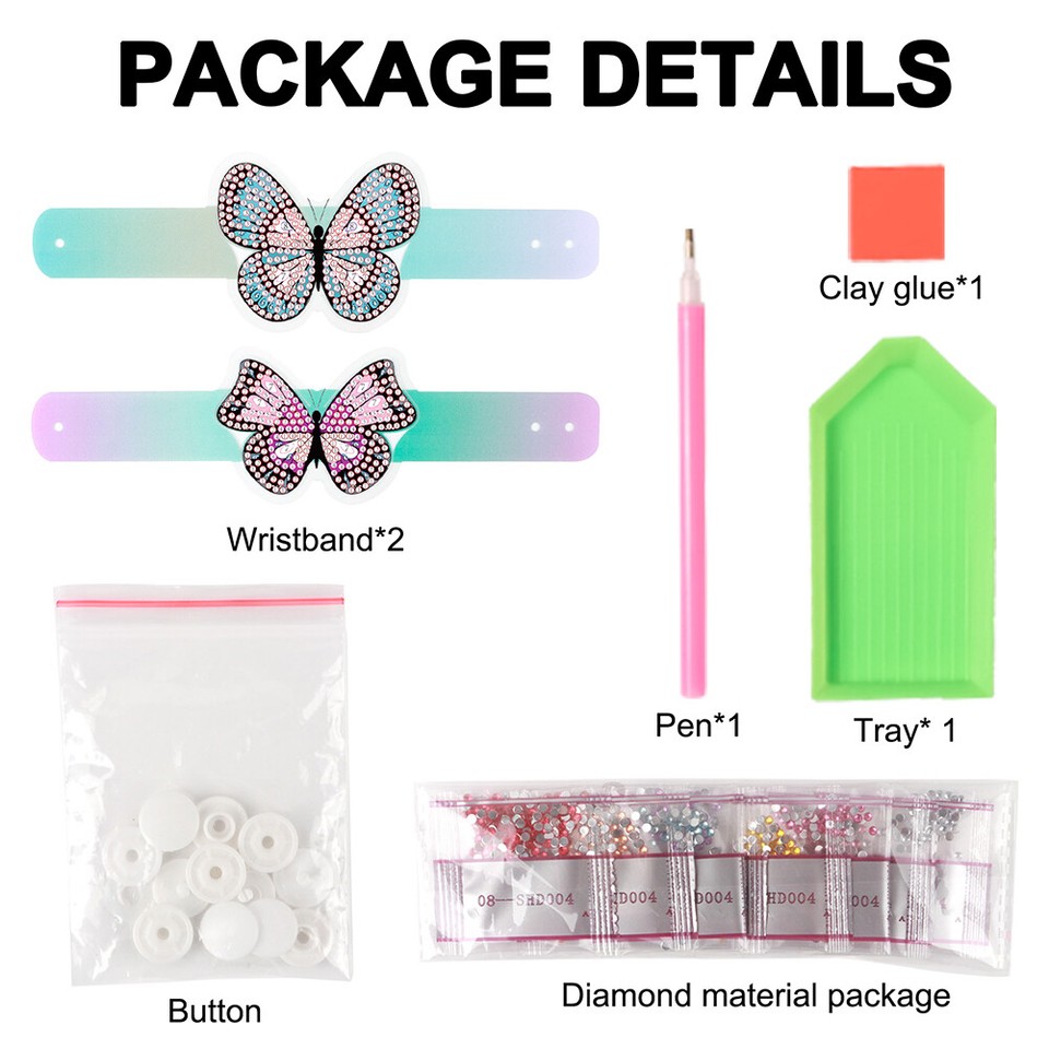 DIY Gem Friendship Bracelets Butterfly DIY Drill Rhinestones Crystal