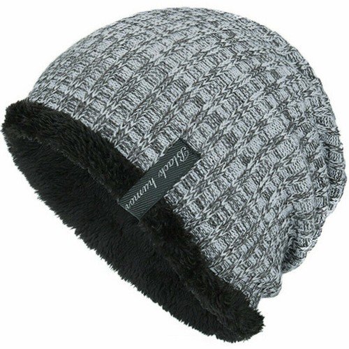 Winter Lady Men Knitted Slouch Beanie Hat Thermal Fleece Lined Baggy Skull Cap - Picture 13 of 40